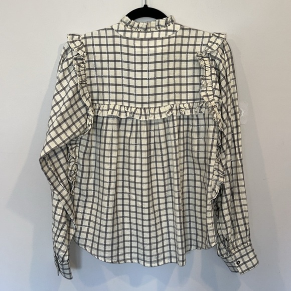 Sofie Schnoor Checkered Ruffle Women's Top - Picture 10 of 11